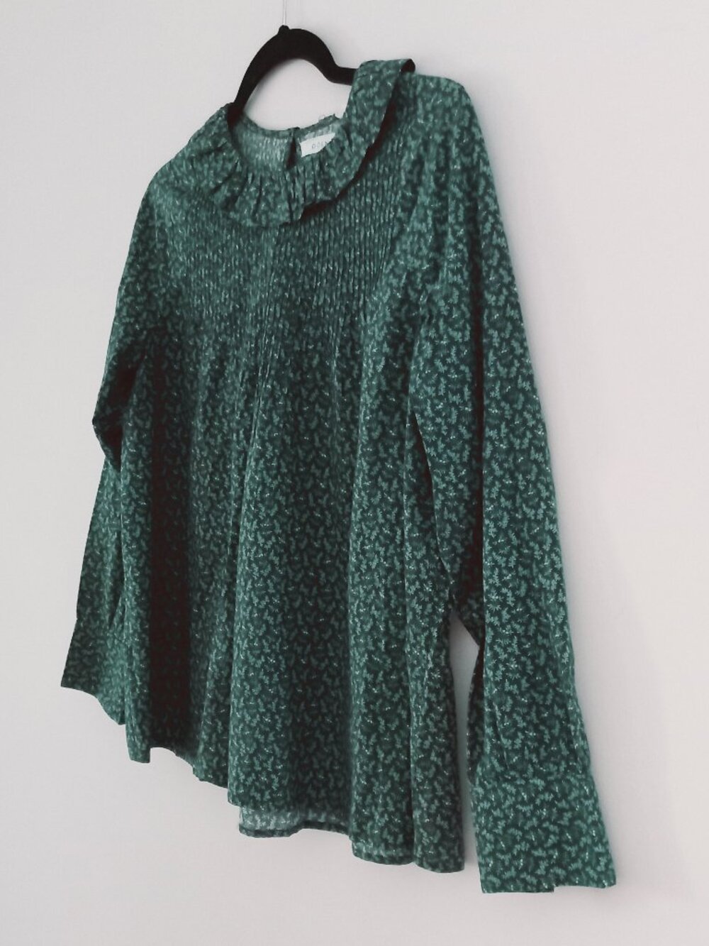 DOEN green floral cotton blouse - Picture 5 of 15